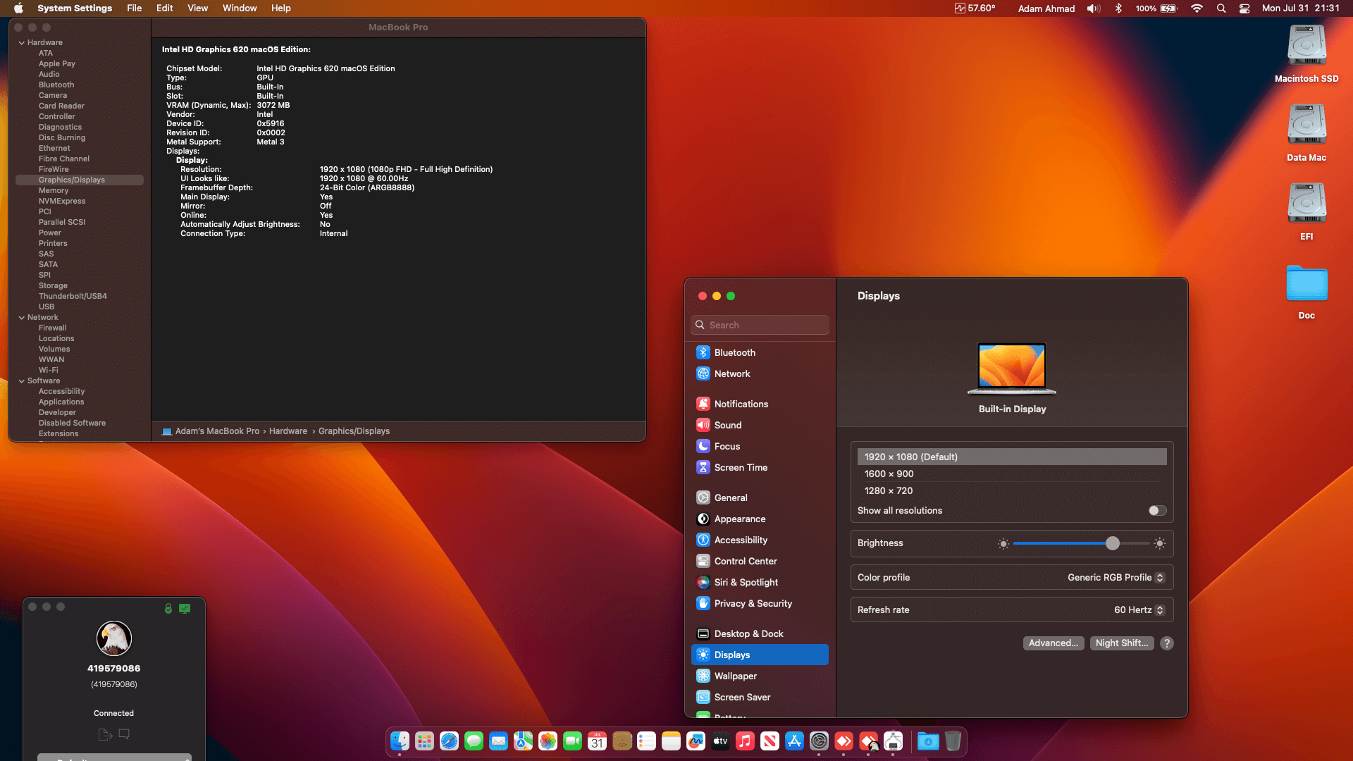 Lenovo Thinkpad 13 Gen 2 4th [KabyLake   Intel HD 620 + PS2]   OpenCore 1